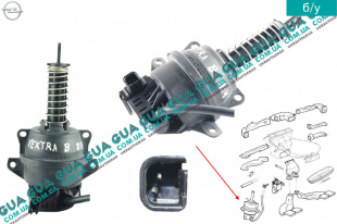 Клапан отопителя печки ( вакуумный ) Opel / ОПЕЛЬ VECTRA B 1995-2002 / ВЕКТРА Б 98-02 2.0i V16 (1998 куб. см.)