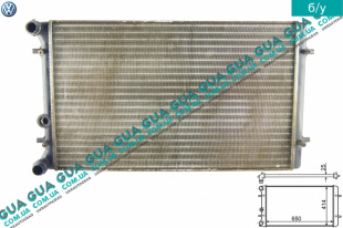 Радиатор охлаждения ( основной ) Skoda / ШКОДА OCTAVIA 1996- 1.6 (1595 куб.см.)