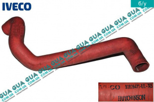 Патрубок интеркулера от турбины к интеркулеру ( Красный ) Iveco / ІВЕКО DAILY III 1999-2006 / ДЕЙЛІ Е3 99-06 2.8TD (2798 куб.см.)