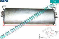 Глушник (вихлопна труба) Iveco / ІВЕКО DAILY III 1999-2006 / ДЕЙЛІ Е3 99-06 2.8D (2798 куб.см.)