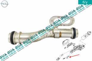 Трубка охлаждающей жидкости ( патрубок / трубка корпуса масляного фильтра)  Opel / ОПЕЛЬ MERIVA 2005-2010 / МЕРІВА 05-10 1.6 Turbo (1598 куб.см.)