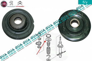 Опора амортизатора передняя ( проставка пружины верхняя) Fiat / ФІАТ DUCATO 244 2002-2006 / ДУКАТО 244 2.0JTD (1997 куб.см.)