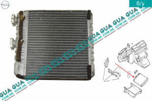 Радиатор печки ( отопителя ) Opel / ОПЕЛЬ ASTRA G 2000-2005 / АСТРА Ж 00-05 1.7DTI V16 (1686 куб. см.)