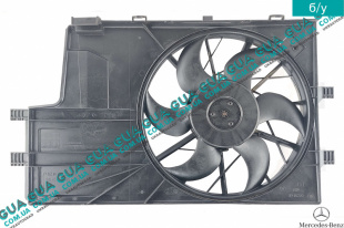 Диффузор основного радиатора в сборе  ( моторчик вентилятора / крыльчатка ) Mercedes / МЕРСЕДЕС A-CLASS 1997-2012 / А-КЛАС A140 (1397 куб.см.)