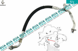 Трубка / патрубок кондиционера от компрессора к радиатору ( шланг ) Mercedes / МЕРСЕДЕС CITAN COMBI 2012- / СИТАН КОМБІ 12- 111 CDI (1461 куб. см.)