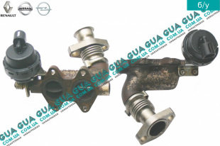Клапан возврата ОГ / Клапан рециркуляции выхлопных газов / Клапан EGR / ЕГР Opel / ОПЕЛЬ VIVARO 2000-2014 / ВІВАРО 00-14 2.5DCI (2463 куб.см.)