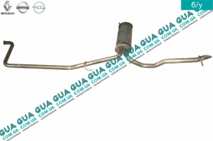 Глушитель ( выхлопная труба ) Opel / ОПЕЛЬ VIVARO 2000- 2014/ ВИВАРО 00-14 1.9DCI (1870 куб.см.)