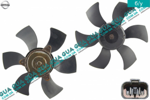 Вентилятор основного радиатора с моторчиком D320 лопастей 6 Nissan / НІССАН ALMERA N16 / АЛЬМЕРА Н16 2.2 DI ( 2184 куб.см.)