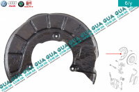 Защита тормозного диска передняя правая Seat / СЕАТ ALTEA 2004- 1.8TFSI (1798 куб.см.)