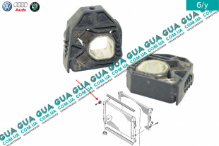 Кронштейн / подушка крепления основного радиатора ( верхний ) Skoda / ШКОДА OCTAVIA 1996- 2.0TDI (1968 куб.см.)