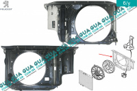 Дефлектор / диффузор основного радиатора Peugeot / ПЕЖО 206 1.6HDI (1560 куб.см.)