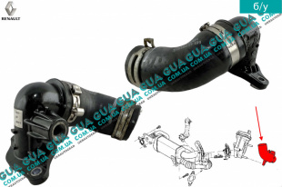 Трубка ( патрубок / флянец ) клапана ЕГР / EGR Nissan / НІССАН QASHQAI 2007- 2013 / КАШКАЙ 07-13 1.5DCI (1461 куб. см.)