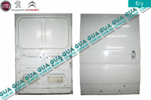Дверь боковая сдвижная правая L1235 H1670 Fiat / ФІАТ DUCATO 250 2006- / ДУКАТО 250 2.0HDI (1956 куб.см)