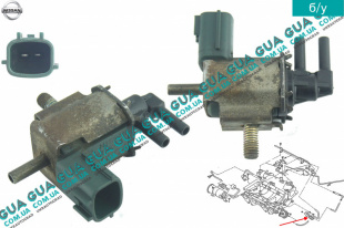 Клапан электромагнитный вакуумной системы / трансдьюсер Nissan / НІССАН ALMERA N16 / АЛЬМЕРА Н16 2.2 DCI ( 2184 куб.см.)