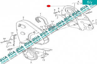Защита ремня ГРМ внутренняя VW / ВОЛЬКС ВАГЕН GOLF V 2003- / ГОЛЬФ 5 03- 1.9TDI (1896 куб.см.)