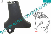 Внутренняя обшивка ( молдинг ) накладка стойки средней левой ( нижняя часть ) Peugeot / ПЕЖО 206 1.4HDI (1398 куб.см.)