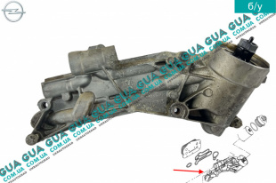 Корпус масляного фильтра / теплообменника Opel / ОПЕЛЬ ASTRA H 2004-2014 / АСТРА 04-14 1.6 Turbo (1598 куб.см.)