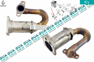 Радиатор / охладитель рециркуляции ОГ ( системы EGR / ЕГР ) теплообменник  Dacia / ДАЧІЯ LOGAN II 2012- 1.5DCI (1461 куб.см. )