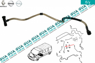 Патрубок / трубка топливной системы Opel / ОПЕЛЬ VIVARO 2000-2014 / ВІВАРО 00-14 2.5DCI (2463 куб.см.)