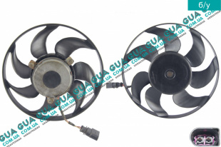 Вентилятор основного радиатора с моторчиком D290 лопастей 7 VW / ВОЛЬКС ВАГЕН EOS 2006- / ЭОС 06- 3.2 V6 quattro (3189 куб.см.)