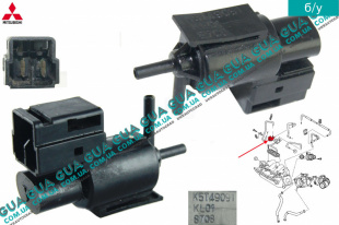 Клапан преобразователь давления ( управление ОГ , Клапан управления турбины / трансдьюсер ) Mazda / МАЗДА 323S 1998-2004 1.8 16V (1840 куб.см. )