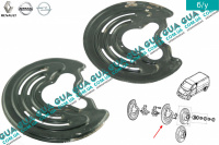 Защита тормозного диска задняя левая ( 1шт. ) Opel / ОПЕЛЬ VIVARO 2000- 2014/ ВИВАРО 00-14 2.0 v16 (1998 куб.см.)