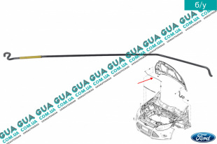 Держатель / упор капота Ford / ФОРД FOCUS III / ФОКУС 3 1.0 EcoBoost (998 куб. см.)