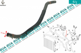 Патрубок / шланг системы охлаждения ( трубка от радиатора  к расширительному бачку ) Renault / РЕНО KANGOO 2009- / КАНГУ 09- 1.6 (1598 куб.см)