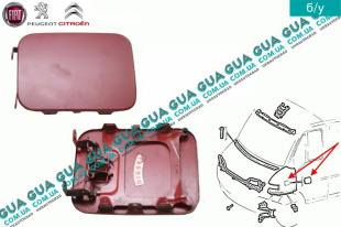 Лючок топливного бака ( крышка )  Fiat / ФІАТ DUCATO 230 1994-2002 / ДУКАТО 230 2.8TDI (2800 куб.см.)