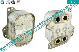 Масляный радиатор ( масляный охладитель / теплообменник ) Audi / АУДІ A5 2007- 2.0TDi (1968 куб. см.)