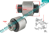 Втулка рычага / сайлентблок тяги ( внутренний под пружину ) задней подвески ( 1 шт ) Skoda / ШКОДА SUPERB 2008- 1.9TDI (1896 куб.см.)
