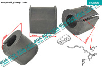 Втулка / подушка стабилизатора переднего D 22 мм ( 1шт. ) Nissan / НИССАН KUBISTAR 1997-2008 / КУБИСТАР 97-08 1.2 (1149 куб.см.)