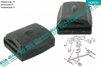  Відбійник / подушка задньої ресори ( гумка міжлистова ) VW / ВОЛЬКС ВАГЕН LT28-55 1996-2006 / ЛТ28-55 96-06 2.4 D (2383куб. см.)