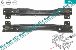 Планка / панель / балка крепления основного радиатора нижняя c 2006 Opel / ОПЕЛЬ VIVARO 2000-2014 / ВІВАРО 00-14 2.5DCI (2463 куб.см.)
