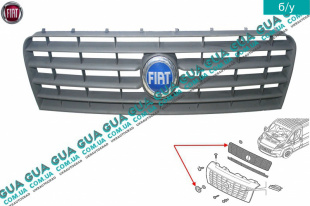 Решетка радиатора Fiat / ФІАТ DUCATO 250 2006- / ДУКАТО 250 2.2HDI (2198 куб.см.)