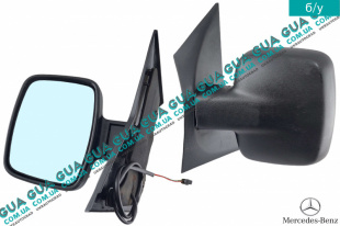 Зеркало заднего вида наружное / боковое электрическое левое Mercedes / МЕРСЕДЕС VITO W638 1996-2003 / ВІТО 638 96-03 2.3D (2299 куб.см.)