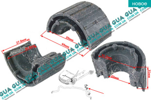 Втулка / подушка переднего стабилизатора ( 44x31 D24 стаб. 1шт. ) Opel / ОПЕЛЬ ZAFIRA B 2005-2012 / ЗАФІРА Б 05-12 2.2 (2198 куб.см.)