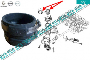 Патрубок ( трубка  воздуха от коллектора к клапану егр / egr ) Nissan / НІССАН INTERSTAR 1998-2010 / ІНТЕРСТАР 98-10 2.5DCI (2463 куб.см.)