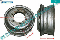 Диск колесный E 6J-16H2 металлический спарка ( стальной / железный ) Iveco / ИВЕКО DAILY III 1999-2006 / ДЭЙЛИ Е3 99-06 2.3JTD HPI  (2287 куб.см.)