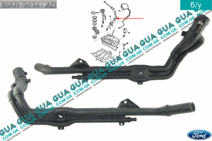 Заливная горловина топливного бака Ford / ФОРД ESCORT 1995-2002 / ЕСКОРТ 95-02 1.8TD (1753 куб.см. )