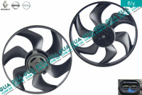 Вентилятор основного радиатора с моторчиком D385 лопастей 6 Opel / ОПЕЛЬ VIVARO 2000- 2014/ ВИВАРО 00-14 2.0 v16 (1998 куб.см.)