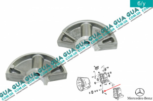 Кронштейн / бугель / вкладиш  подшипника оси шестерни заднего хода ( задней передачи ) КПП Mercedes / МЕРСЕДЕС VIANO 2003- / ВІАНО 03- CDI 2.2 (2143 куб.см.)