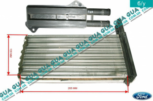 Радиатор печки ( отопителя ) Ford / ФОРД ESCORT 1992-1995 / ЕСКОРТ 92-95 1.3 (1299 куб. см.)