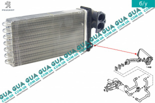 Радиатор печки ( отопителя ) Peugeot / ПЕЖО 206 1.6 V16 (1587 куб. см.)