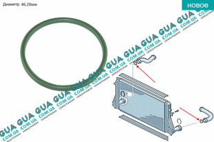 Кольцо уплотнительное патрубка интеркулера D46.20mm Skoda / ШКОДА ROOMSTER 2006-2010 1.4TDI (1422 куб.см.)