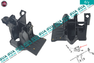 Блок крепления педалей сцеления / тормоза, педальний узел ( кронштейн ) Fiat / ФІАТ DOBLO 2005-2009  / ДОБЛО 05-10 1.3MJTD (1248 куб.см.)