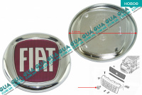 Эмблема ( логотип / значок ) надпись  "FIAT" D120 ( для решетки радиатора )