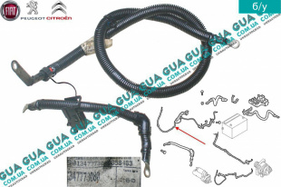  Электропроводка ( жгут проводов ) стартера / генератора  Fiat / ФІАТ DUCATO 250 2006- / ДУКАТО 250 2.2HDI (2198 куб.см.)