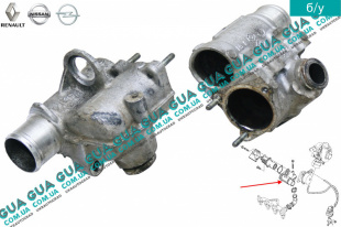 Корпус клапана рециркуляции отработавших газов ( EGR/ ЕГР) Nissan / НІССАН KUBISTAR 1997-2008 / КУБІСТАР 97-08 1.5DCI (1461 куб.см.)
