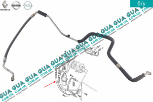 Трубка / патрубок кондиционера ( шланг ) Opel / ОПЕЛЬ VIVARO 2000-2014 / ВІВАРО 00-14 1.9DI (1870 куб. см.)